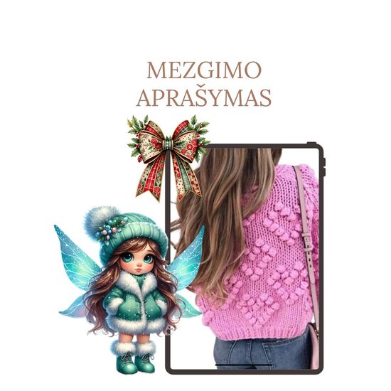 Megztinio su širdutėmis mezgimo aprašymas OVERSIZE (LT kalba)